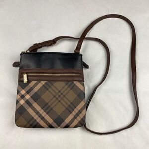 Giani Bernini Small Plaid Saffiano Dasher Crossbody Bag Purse